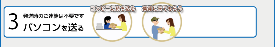 パソコン発送時のご連絡は一切不要です。