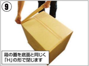 箱の蓋を閉じる付属のCD、説明書を忘れずに入れる