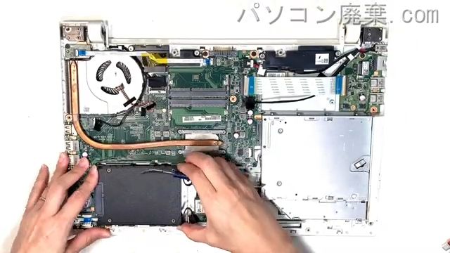 dynabook T75/UG P75UGP-BWAのHDD(SSD)の場所です