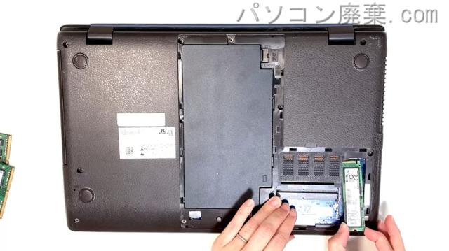 LIFEBOOK AH58/E3 FMVA58E3LNのHDD(SSD)の場所です