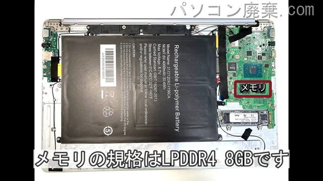 GML-15-256-Pに搭載されているメモリの規格はLPDDR4