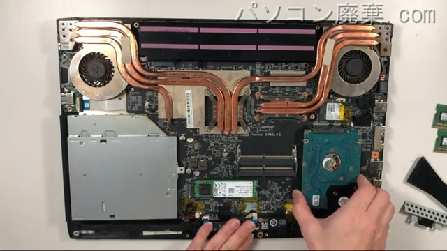 GALLERIA GKF1060GFのHDD(SSD)の場所です