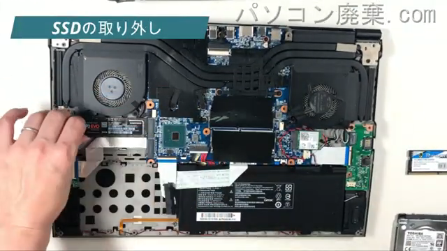 GALLERIA GCF1060GF-EのHDD（SSD）の場所です