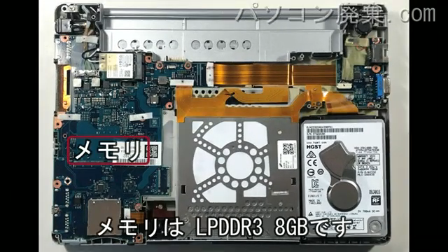 CF-SZ5BDKLCに搭載されているメモリの規格はLPDDR3