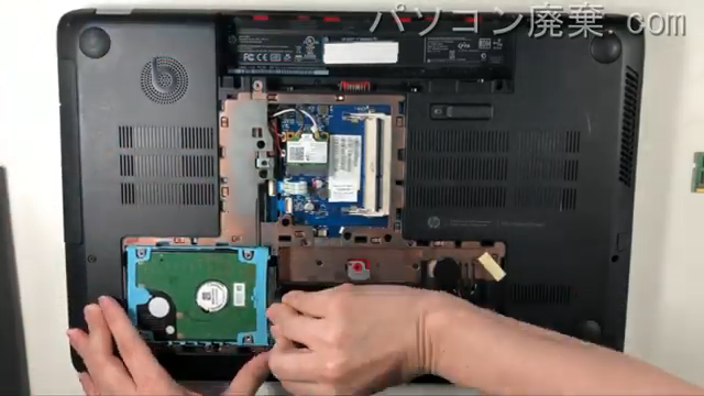 ENVY 17-j100のHDD(SSD)の場所です