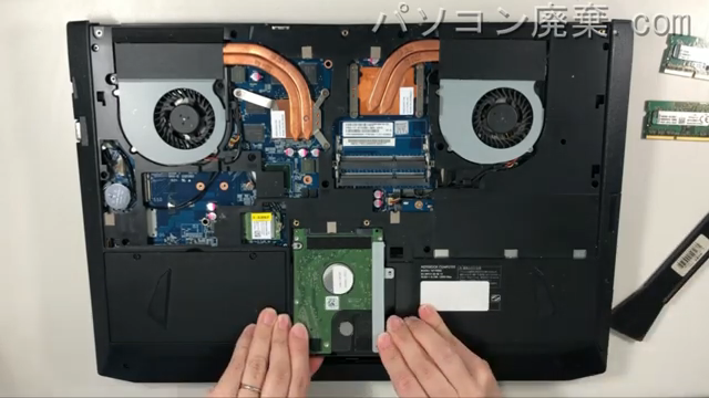 MB-W811B-W7H(N170SD)のHDD(SSD)の場所です
