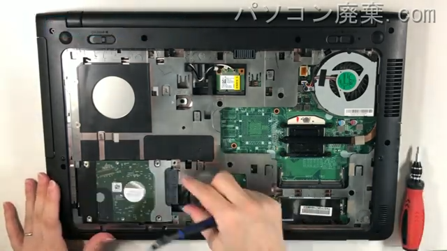 LuvBook LB-F510X-W7-EX(TWS)のHDD(SSD)の場所です