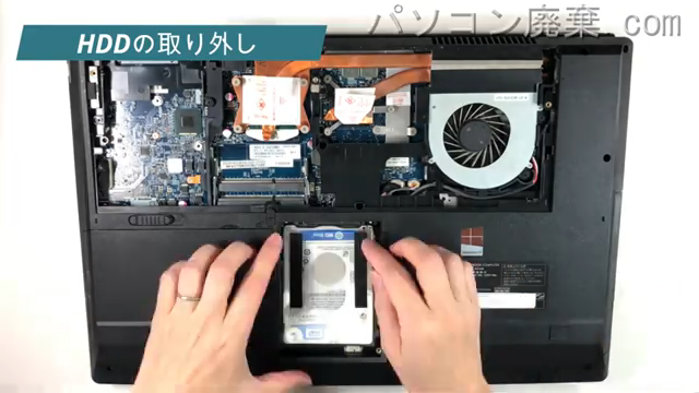 MB-W710B-EX3のHDD（SSD）の場所です