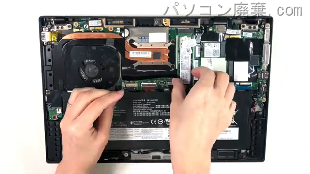 ThinkPad X1 Carbon 6th(TYPE 20KH)のHDD(SSD)の場所です