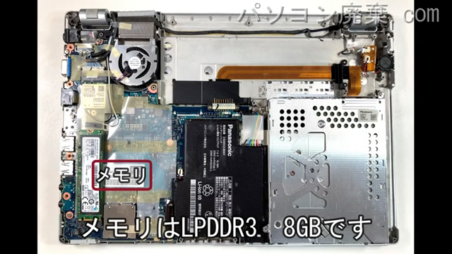 Let's note CF-MX5HDBLCに搭載されているメモリの規格はLPDDR3