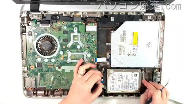 Pavilion 15-p255TXのHDD(SSD)の場所です
