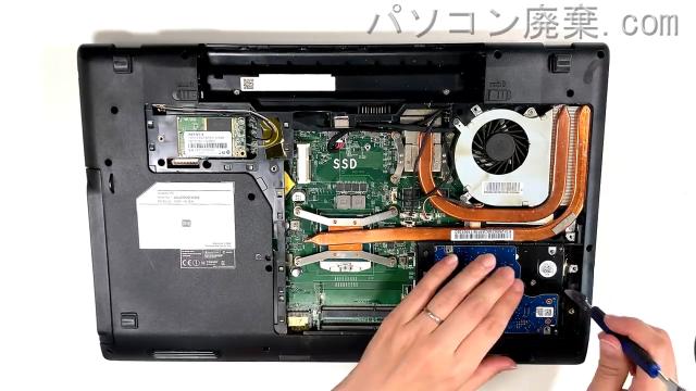 GALLERIA QF860HEのHDD(SSD)の場所です
