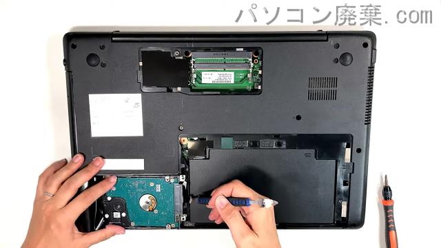 LIFEBOOK WA1/D1 FMVWD1A17BのHDD(SSD)の場所です