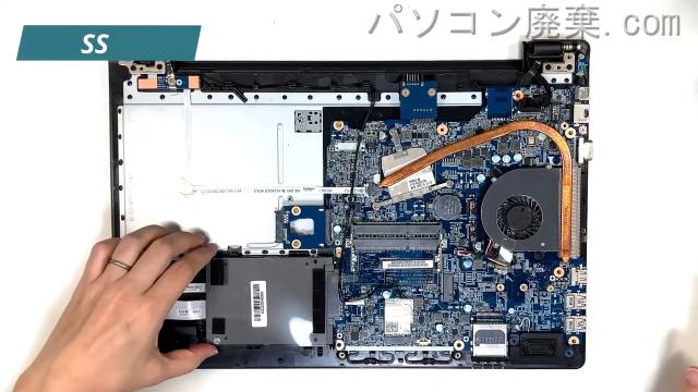 LuvBook LB-F531XN2-S2のHDD(SSD)の場所です