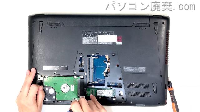 ROG GL552VのHDD(SSD)の場所です
