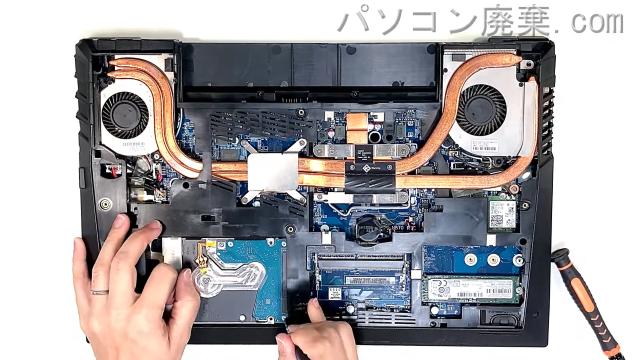 G-TUNE NEXTGEAR-NOTE i5360GA1-M2SH5-KKのHDD(SSD)の場所です