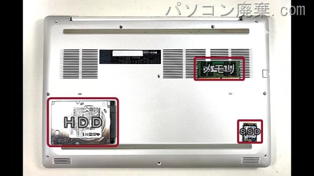 G3 3579を背面から見た時のメモリ・ハードディスクの場所