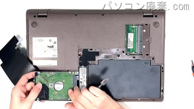 LIFEBOOK WA3/D1 FMVWD1A35BのHDD(SSD)の場所です