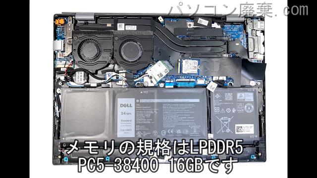 Vostro 5320(P156G)に搭載されているメモリの規格はLPDDR5 PC5-38400