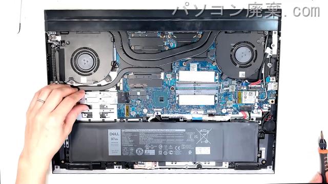 G7 7700 (P46E)のHDD(SSD)の場所です