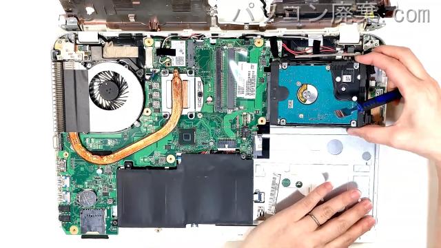 dynabook T654/78LW PT65478LHXWのHDD(SSD)の場所です