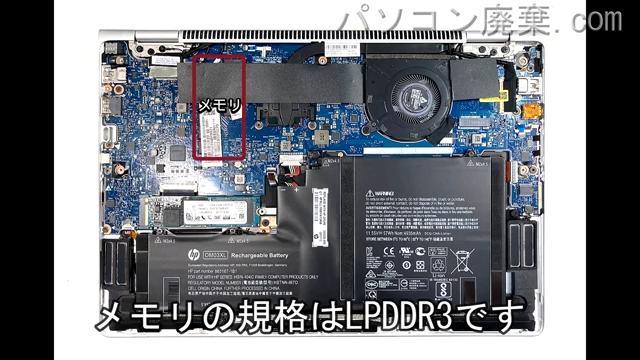 EliteBook DFCN-4に搭載されているメモリの規格はLPDDR3