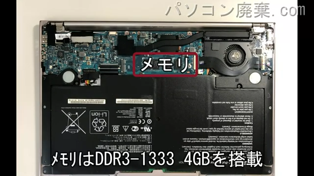 ZENBOOK UX31Eに搭載されているメモリの規格はDDR3-1333