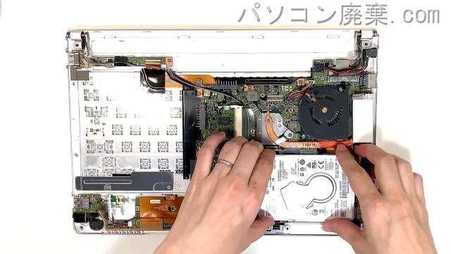 LIFEBOOK SH75/T FMVS75TL2のHDD(SSD)の場所です