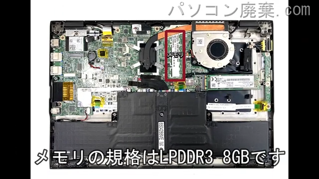 LAVIE PC-GN256Y3A7のメモリの場所