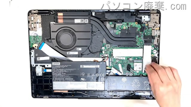 ideaPad Flex 5 16ALC7のHDD(SSD)の場所です