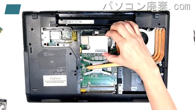 Diginnos GALLERIA QSF960HEのHDD(SSD)の場所です