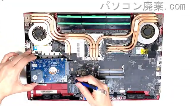 MS-16JBのHDD(SSD)の場所です