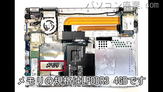 Let's note CF-MX5PEFVSに搭載されているメモリの規格はLPDDR3
